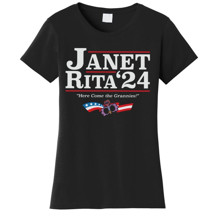 Janet And Rita 2024 The Grannies Political Nice Parking Spot Rita Women's T-Shirt