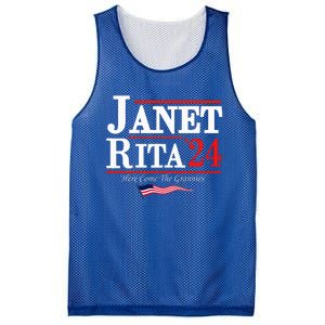 Janet And Rita 2024 Here Come The Grannies Mesh Reversible Basketball Jersey Tank