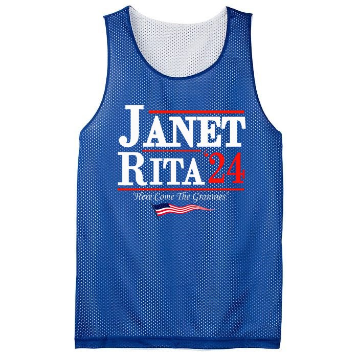 Janet And Rita 2024 Here Come The Grannies Mesh Reversible Basketball Jersey Tank