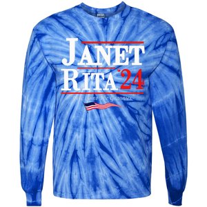 Janet And Rita 2024 Here Come The Grannies Tie-Dye Long Sleeve Shirt