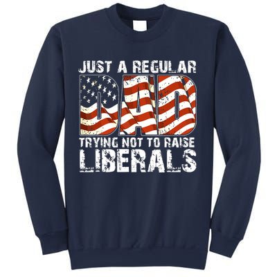 Just A Regular Dad Trying Not To Raise Liberals 4th July Son Sweatshirt