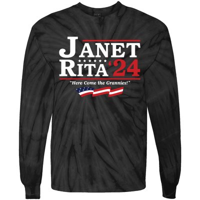 Janet And Rita For President 2024 Tie-Dye Long Sleeve Shirt