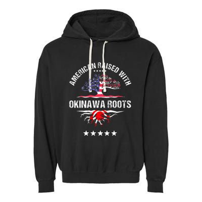 Japanese American Raised With Okinawa Roots Japan Garment-Dyed Fleece Hoodie