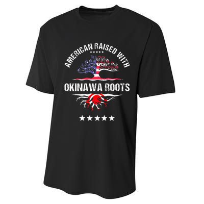 Japanese American Raised With Okinawa Roots Japan Performance Sprint T-Shirt