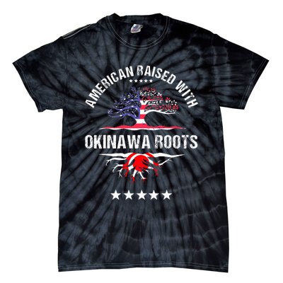 Japanese American Raised With Okinawa Roots Japan Tie-Dye T-Shirt