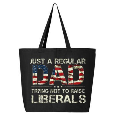 Just A Regular Dad Trying Not To Raise Liberals US Flag 25L Jumbo Tote