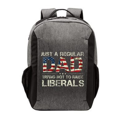 Just A Regular Dad Trying Not To Raise Liberals US Flag Vector Backpack