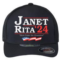 Janet And Rita 2024 Here Come The Grannies Flexfit Unipanel Trucker Cap