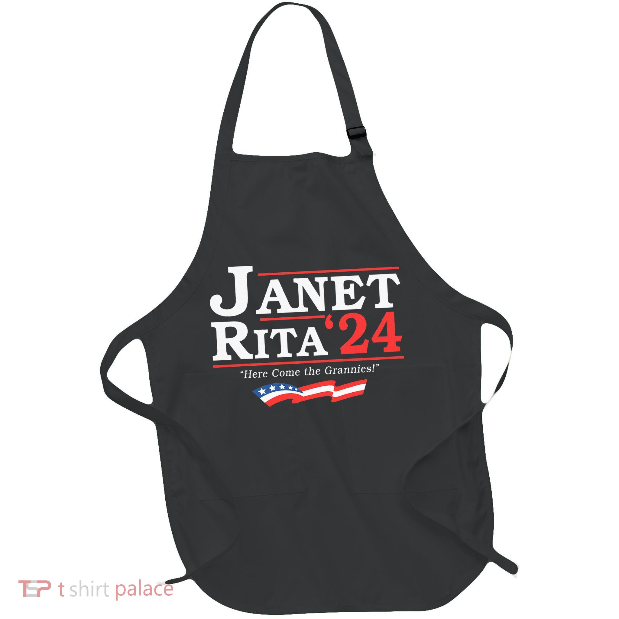 Janet And Rita 2024 Here Come The Grannies Full-Length Apron With Pockets