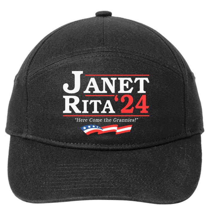 Janet And Rita 2024 Here Come The Grannies 7-Panel Snapback Hat