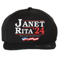 Janet And Rita 2024 Here Come The Grannies Wool Snapback Cap