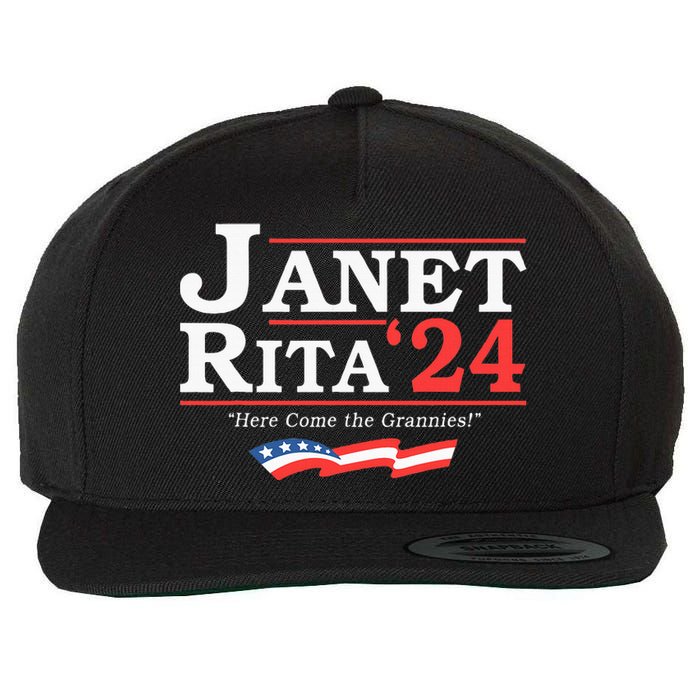 Janet And Rita 2024 Here Come The Grannies Wool Snapback Cap