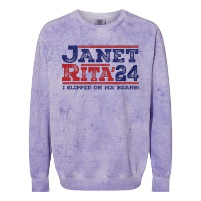 Janet And Rita For President 2024 President 2024 Colorblast Crewneck Sweatshirt