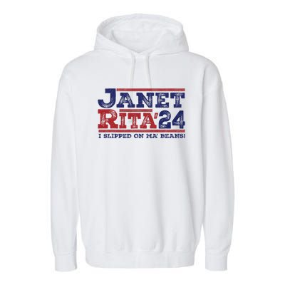 Janet And Rita For President 2024 President 2024 Garment-Dyed Fleece Hoodie