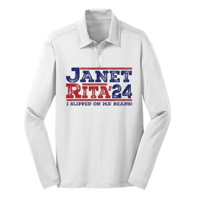 Janet And Rita For President 2024 President 2024 Silk Touch Performance Long Sleeve Polo