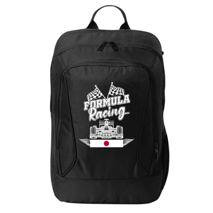 Japanese Auto Race Japan Flag Formula Racing Car Blueprint Great Gift City Backpack