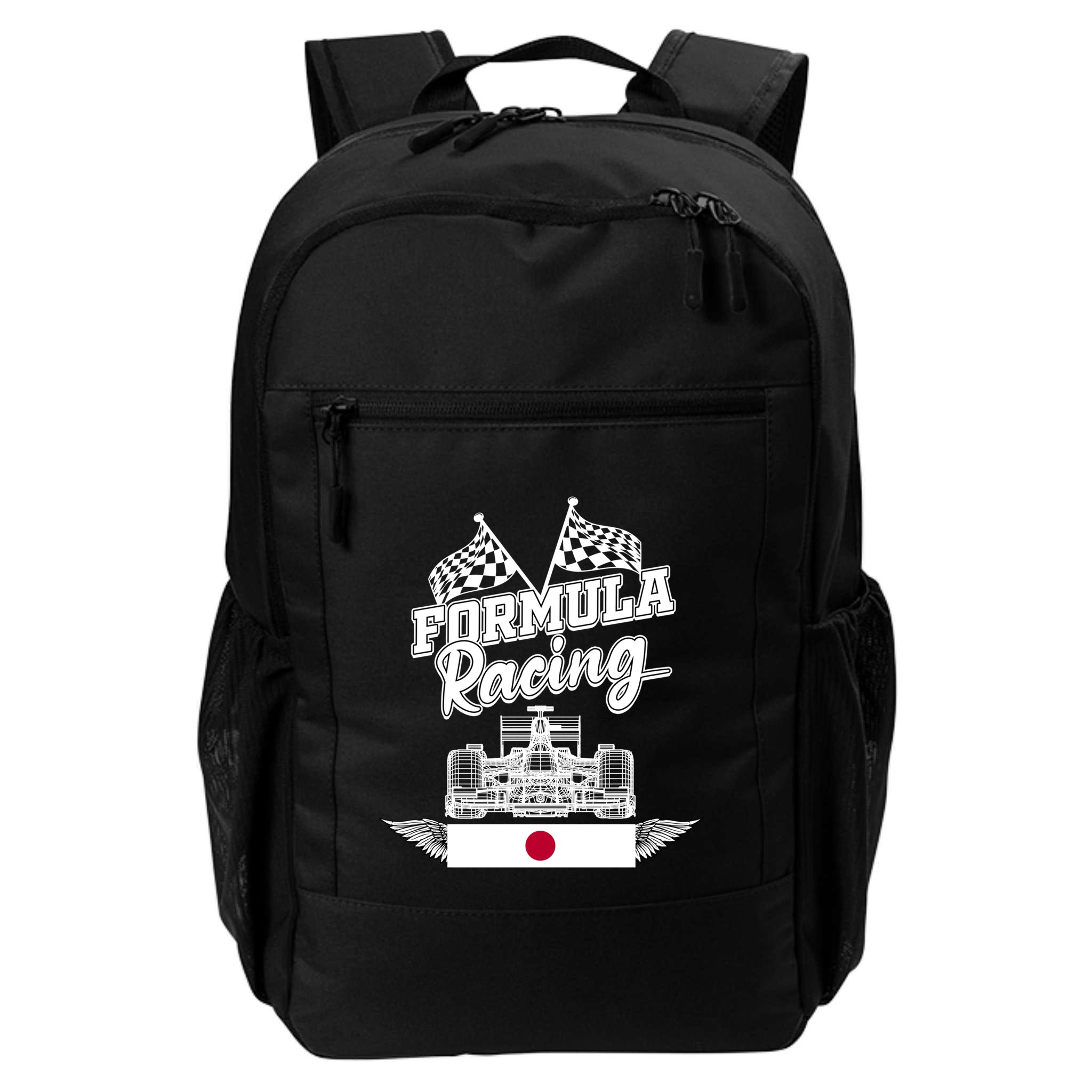 Japanese Auto Race Japan Flag Formula Racing Car Blueprint Great Gift Backpack