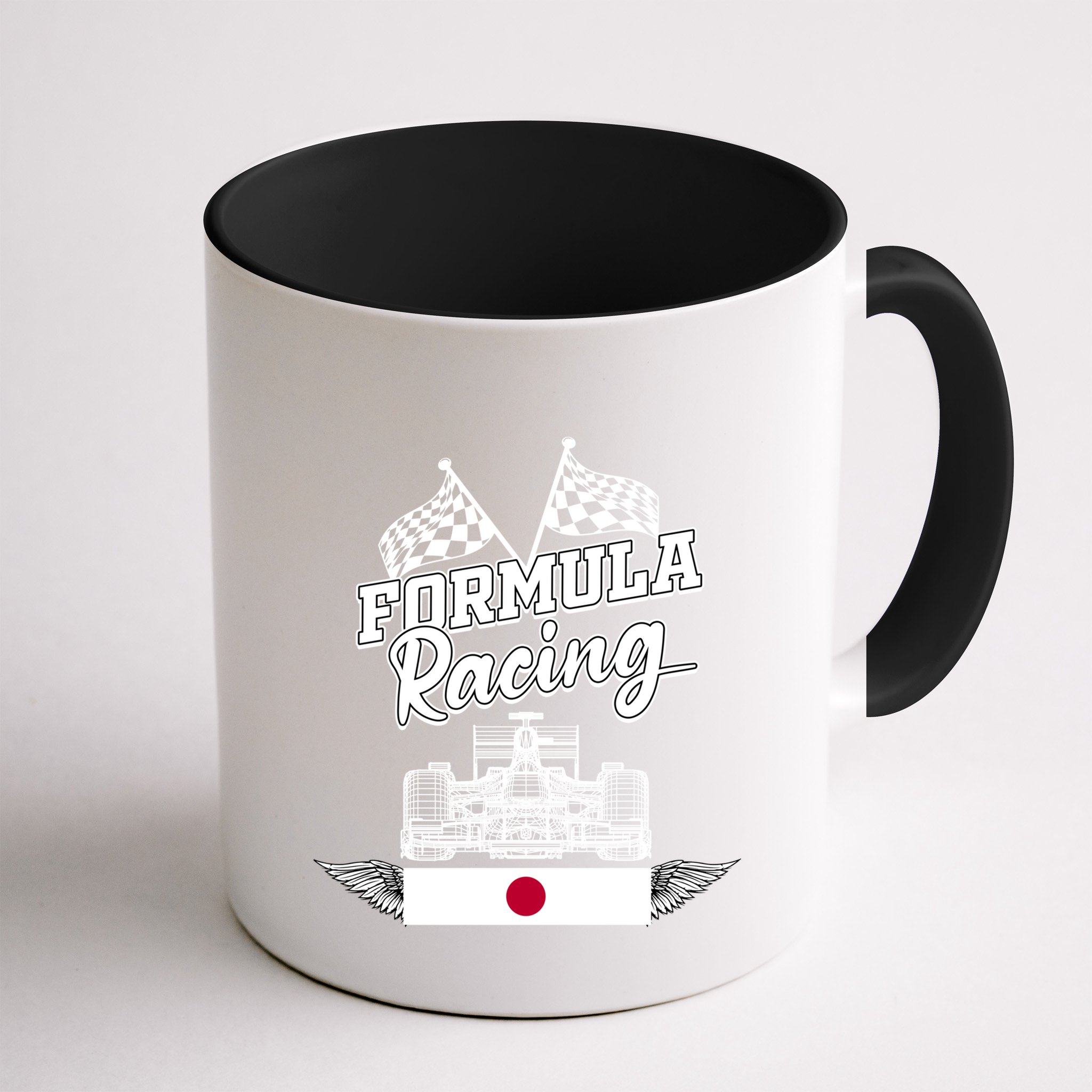 Japanese Auto Race Japan Flag Formula Racing Car Blueprint Great Gift Mug
