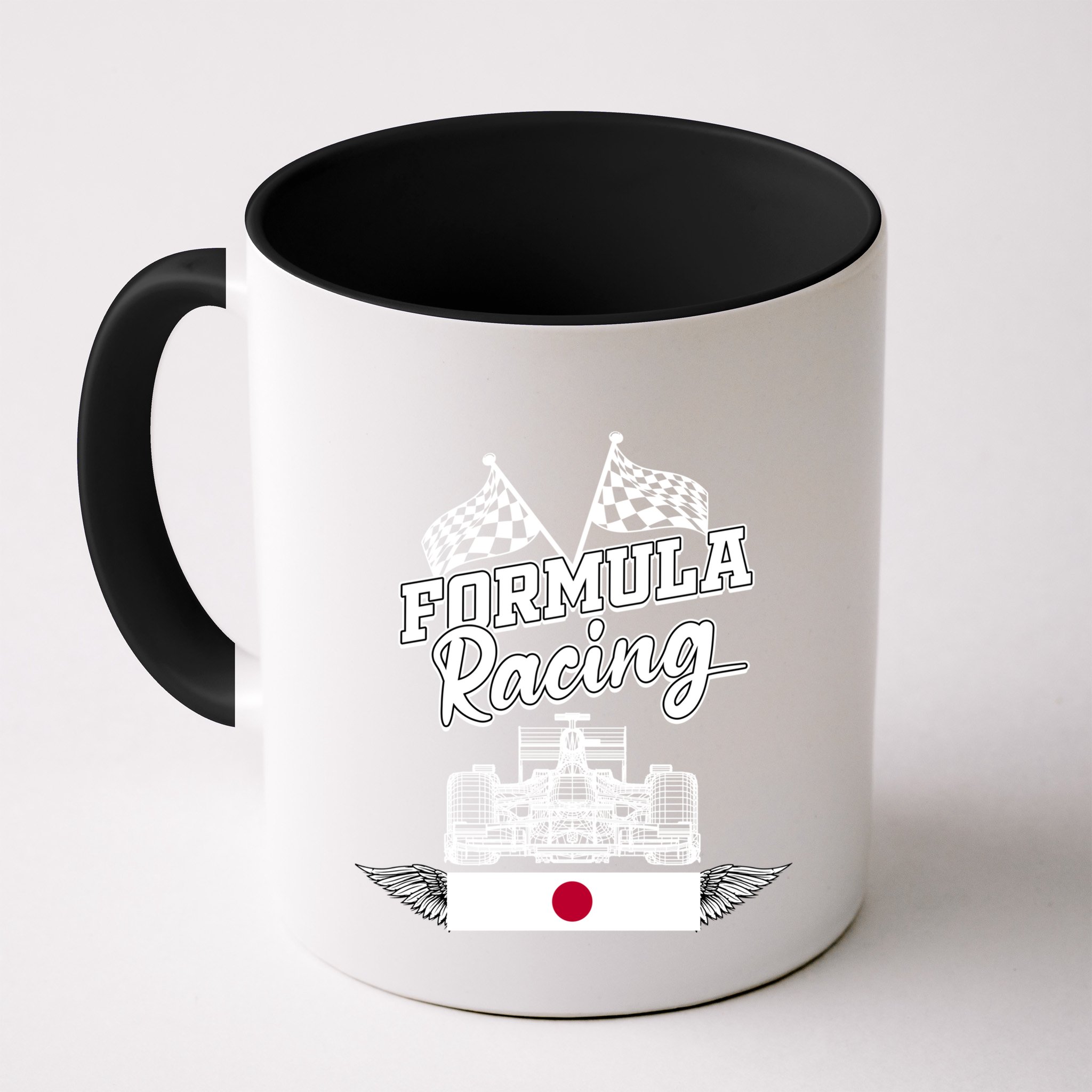 Japanese Auto Race Japan Flag Formula Racing Car Blueprint Great Gift Mug
