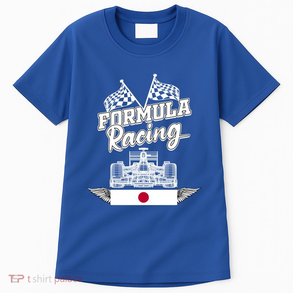 Japanese Auto Race Japan Flag Formula Racing Car Blueprint Great Gift Tall T-Shirt