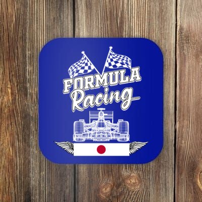 Japanese Auto Race Japan Flag Formula Racing Car Blueprint Great Gift Coaster