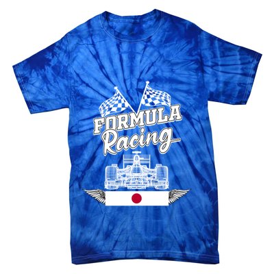 Japanese Auto Race Japan Flag Formula Racing Car Blueprint Great Gift Tie-Dye T-Shirt
