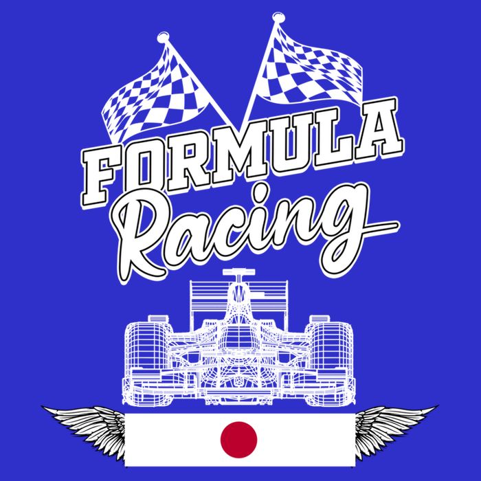 Japanese Auto Race Japan Flag Formula Racing Car Blueprint Great Gift Kids T-Shirt
