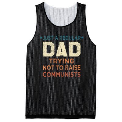 Just A Regular Dad Trying Not To Raise Communists Mesh Reversible Basketball Jersey Tank