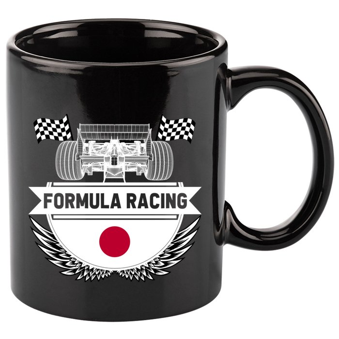 Japanese Auto Race Japan Flag Formula Racing Car Blueprint Gift 11oz C Handle Ceramic Mug