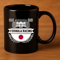 Japanese Auto Race Japan Flag Formula Racing Car Blueprint Gift 11oz C Handle Ceramic Mug