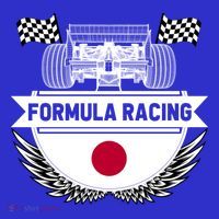 Japanese Auto Race Japan Flag Formula Racing Car Blueprint Gift Poster
