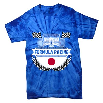 Japanese Auto Race Japan Flag Formula Racing Car Blueprint Gift Tie-Dye T-Shirt