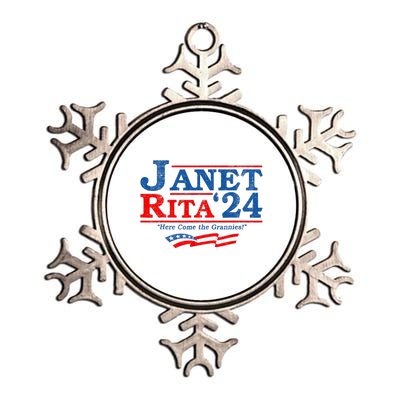 Janet And Rita For President 2024 President 2024 Metallic Star Ornament