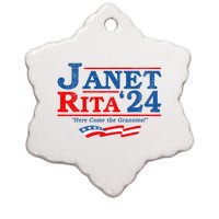 Janet And Rita For President 2024 President 2024 Ceramic Star Ornament