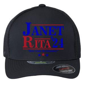 Janet And Rita 2024 Here Come The Grannies Flexfit Unipanel Trucker Cap