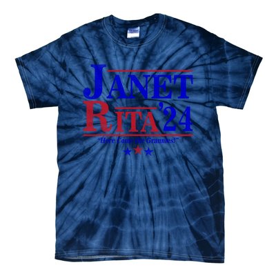 Janet And Rita 2024 Here Come The Grannies Tie-Dye T-Shirt