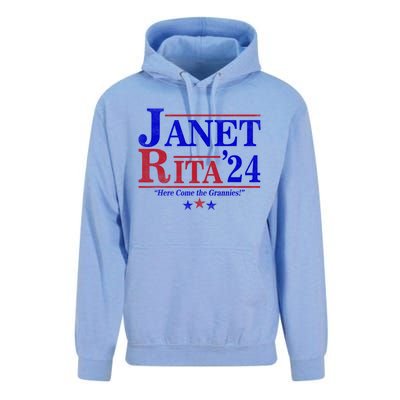 Janet And Rita 2024 Here Come The Grannies Unisex Surf Hoodie