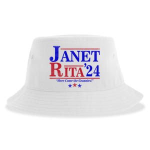 Janet And Rita 2024 Here Come The Grannies Sustainable Bucket Hat