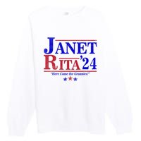 Janet And Rita 2024 Here Come The Grannies Premium Crewneck Sweatshirt