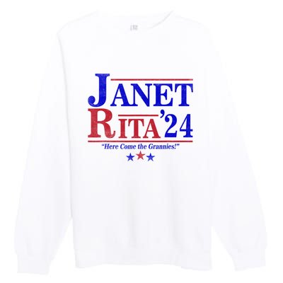 Janet And Rita 2024 Here Come The Grannies Premium Crewneck Sweatshirt