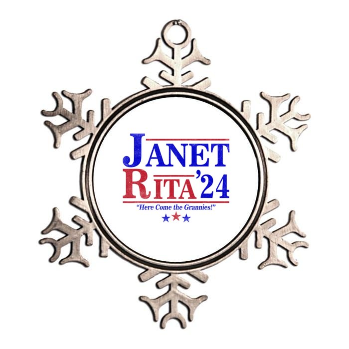 Janet And Rita 2024 Here Come The Grannies Metallic Star Ornament