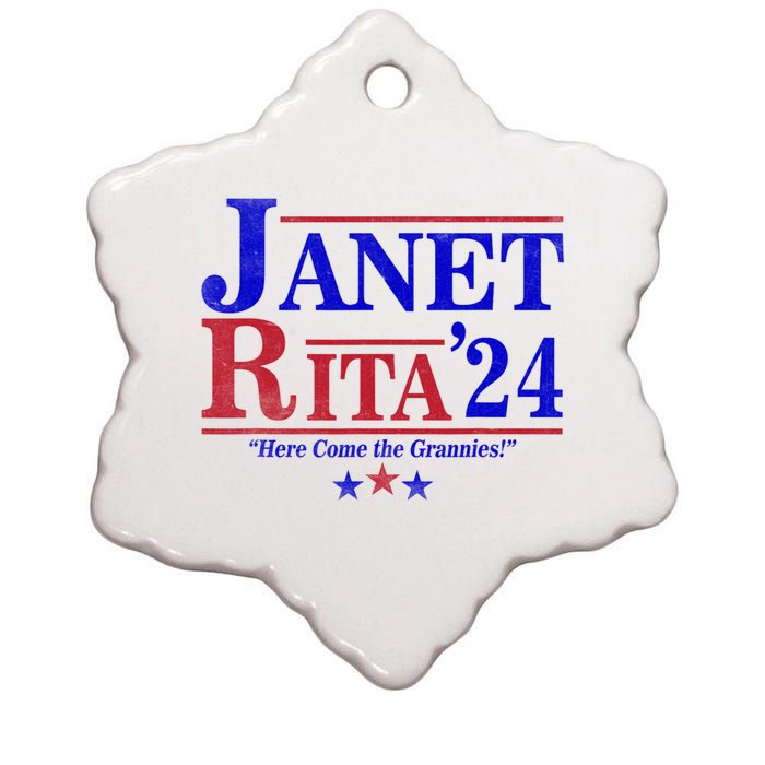 Janet And Rita 2024 Here Come The Grannies Ceramic Star Ornament