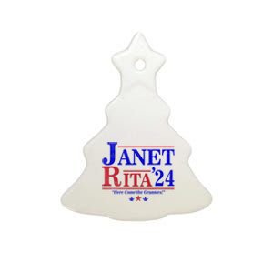 Janet And Rita 2024 Here Come The Grannies Ceramic Tree Ornament