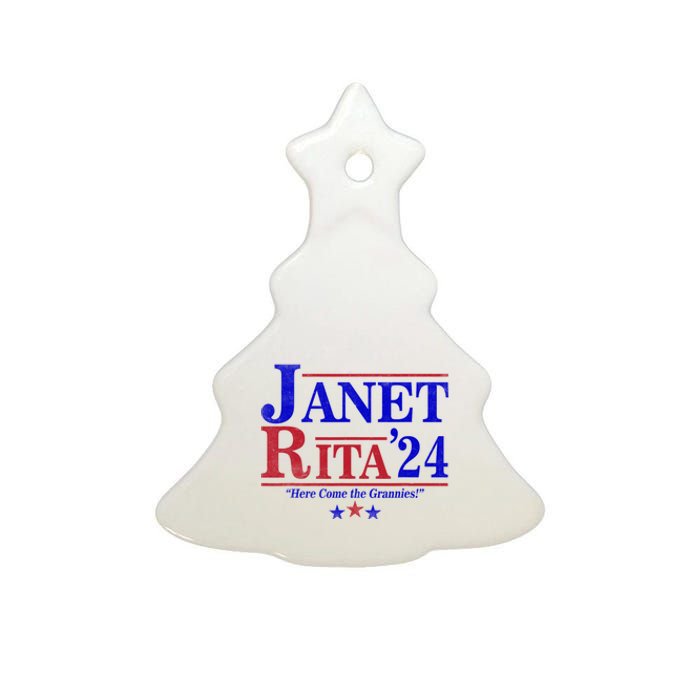 Janet And Rita 2024 Here Come The Grannies Ceramic Tree Ornament