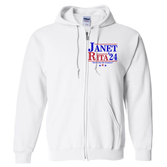 Janet And Rita 2024 Here Come The Grannies Full Zip Hoodie