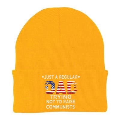 Just A Regular Dad Trying Not To Raise Communists Knit Cap Winter Beanie