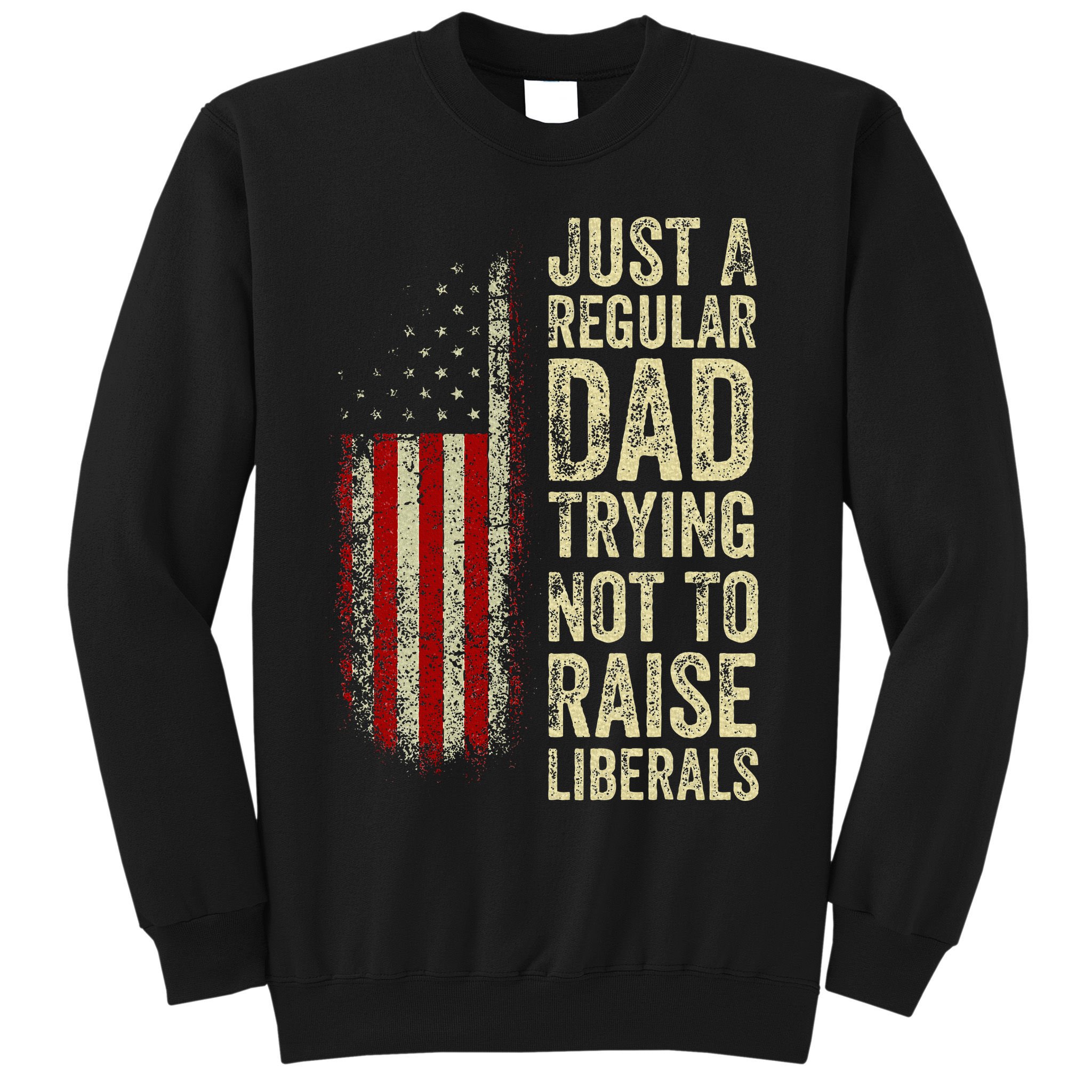 Just A Regular Dad Trying Not To Raise Liberals FatherS Day Sweatshirt