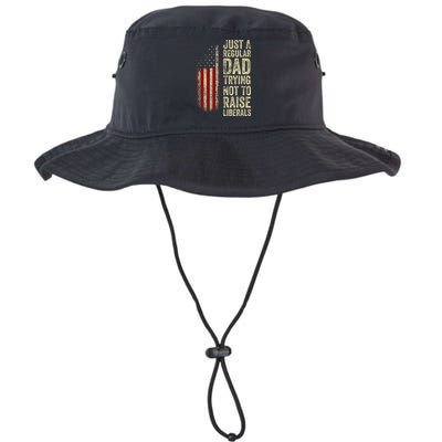 Just A Regular Dad Trying Not To Raise Liberals FatherS Day Bucket Hat