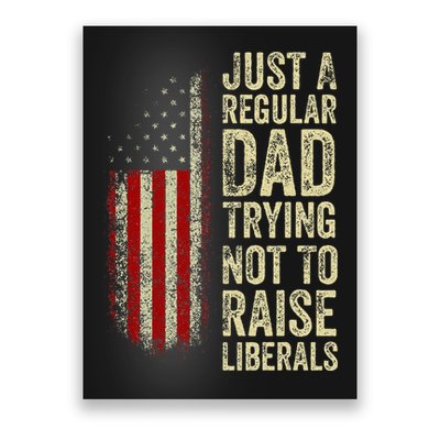 Just A Regular Dad Trying Not To Raise Liberals FatherS Day Poster