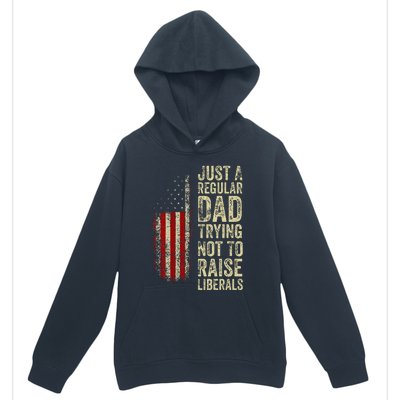 Just A Regular Dad Trying Not To Raise Liberals FatherS Day Urban Pullover Hoodie